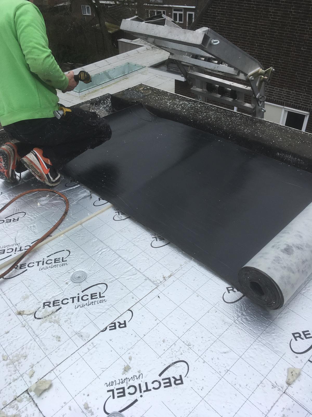 Tijdens: isolatie aangebracht