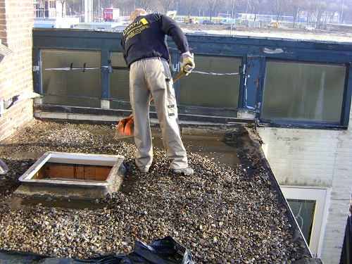Archieffoto's renovatie bitumen dak woning Sittard
