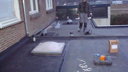 Archieffoto's renovatie bitumen dak woning Sittard